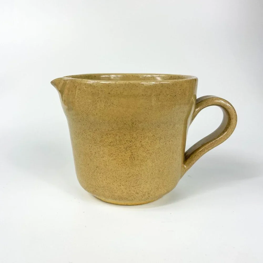 Vintage Itzcoatl Mexico Creamer Pitcher Abstract Pair